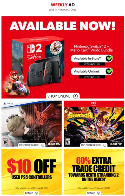 GameStop Flyer June 19 to 25