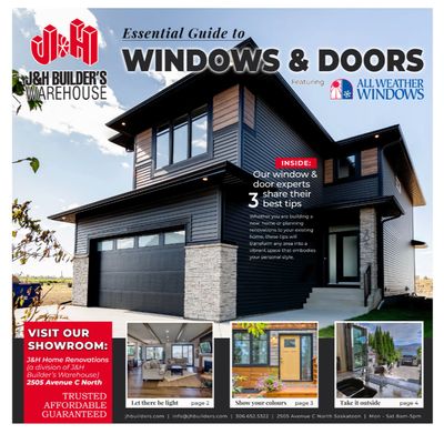 J&H Builder's Warehouse Windows & Doors Guide Flyer June 19 to August 31