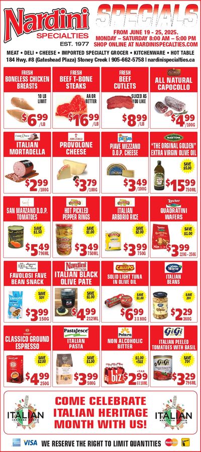 Nardini Specialties Flyer June 19 to 25