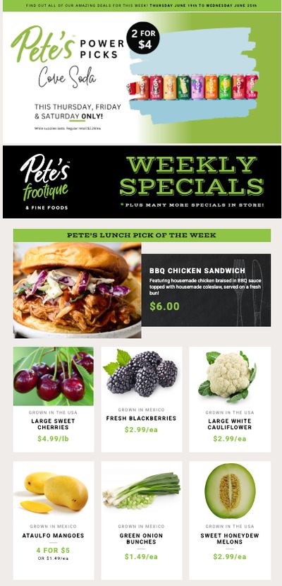 Pete's Fine Foods Flyer June 19 to 25