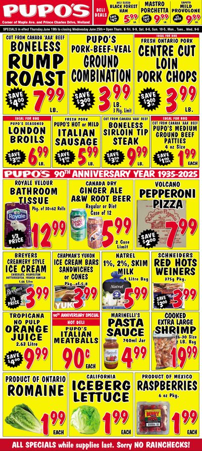 Pupo's Food Market Flyer June 19 to 25