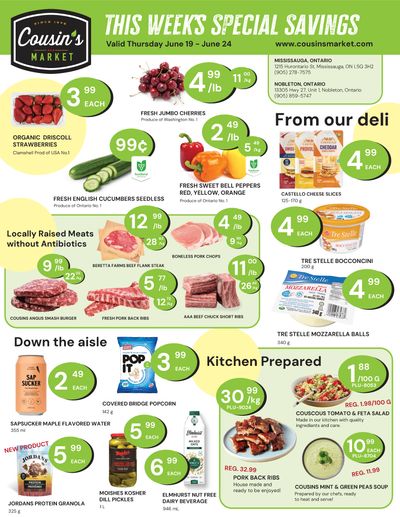 Cousin's Market Flyer June 19 to 24
