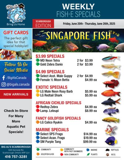 Big Al's (Scarborough) Weekly Specials June 20 to 26