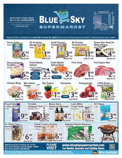 Blue Sky Supermarket (Pickering) Flyer June 20 to 26