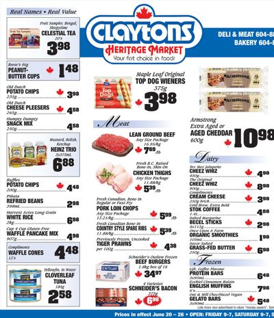 Claytons Heritage Market Flyer June 20 to 26