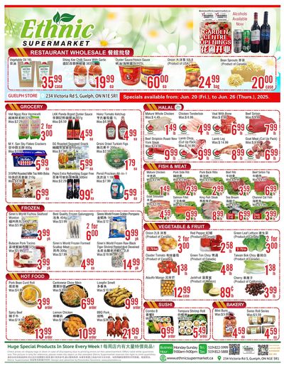 Ethnic Supermarket (Guelph) Flyer June 20 to 26