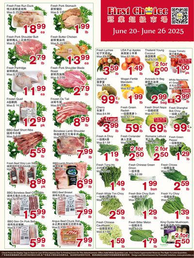First Choice Supermarket Flyer June 20 to 26