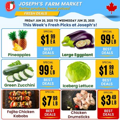 Joseph's Farm Market Flyer June 20 to 25