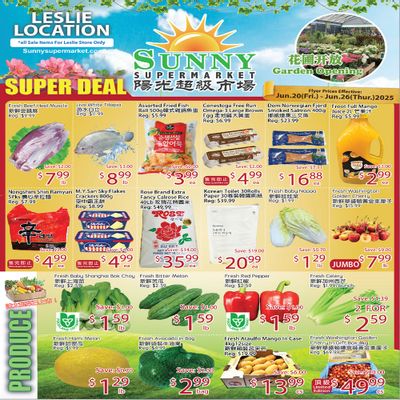 Sunny Supermarket (Leslie) Flyer June 20 to 26