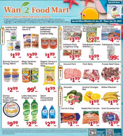 Wan 2 Food Mart Flyer June 20 to 26