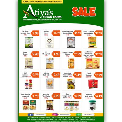 Atiya's Fresh Farm Flyer June 20 to 26