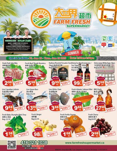Farm Fresh Supermarket Flyer June 20 to 26