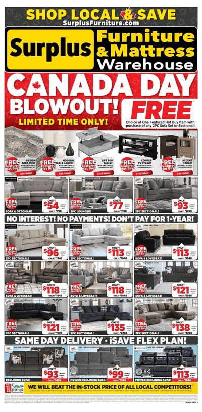 Surplus Furniture & Mattress Warehouse (Medicine Hat, Lethbridge) Flyer June 9 to 22