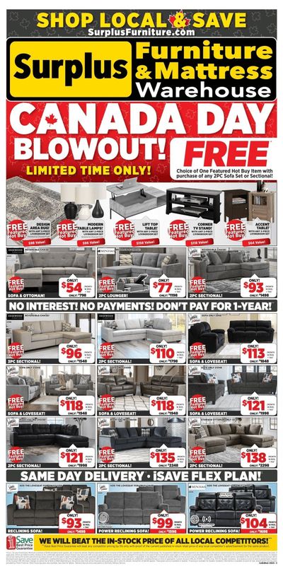 Surplus Furniture & Mattress Warehouse (Calgary, Edmonton) Flyer June 23 to 29 Surplus Furniture & Mattress Warehouse (Calgary, Edmonton) Flyer June 23 to 29