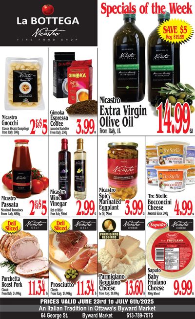 La Bottega Nicastro Fine Foods Flyer June 23 to July 6