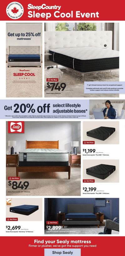Sleep Country Flyer June 23 to July 8 Sleep Country Flyer June 23 to July 8