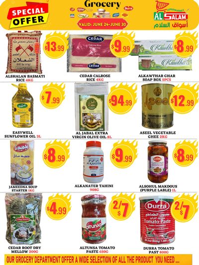 Al-Salam Supermarket Flyer June 24 to 30 Al-Salam Supermarket Flyer June 24 to 30