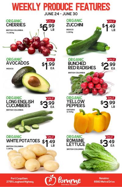Pomme Natural Market Weekly Produce Flyer June 24 to 30