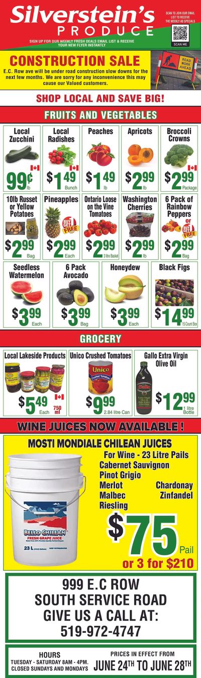 Silverstein's Produce Flyer June 24 to 28 Silverstein's Produce Flyer June 24 to 28