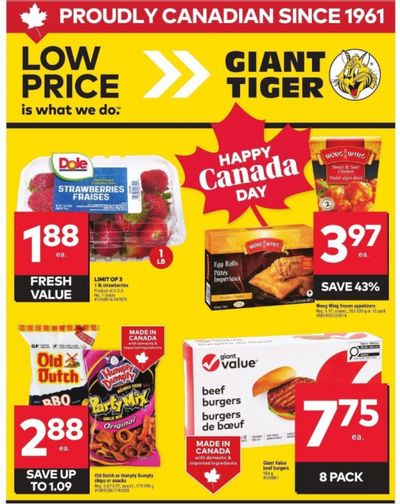 Giant Tiger Canada Flyer Deals June 25th – July 1st: 1lb Strawberries $1.88 + More Giant Tiger Canada Flyer Deals June 25th – July 1st: 1lb Strawberries $1.88 + More