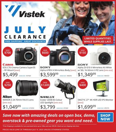 Vistek Flyer June 25 to July 9 Vistek Flyer June 25 to July 9