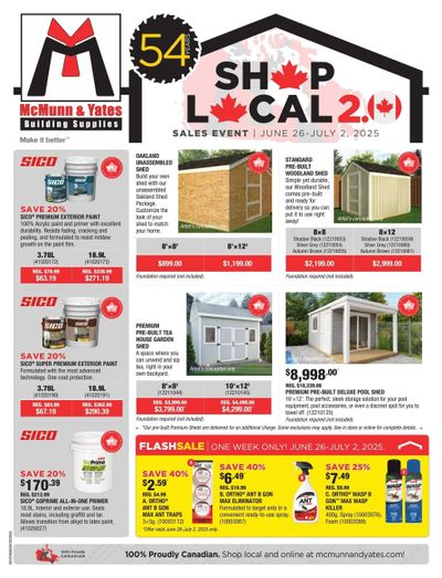 McMunn & Yates Building Supplies Flyer June 26 to July 2 McMunn & Yates Building Supplies Flyer June 26 to July 2