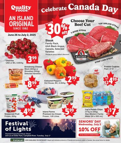 Quality Foods Flyer June 26 to July 2 Quality Foods Flyer June 26 to July 2