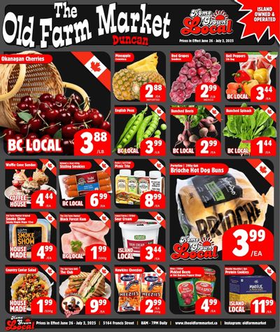 The Old Farm Market (Duncan) Flyer June 26 to July 2