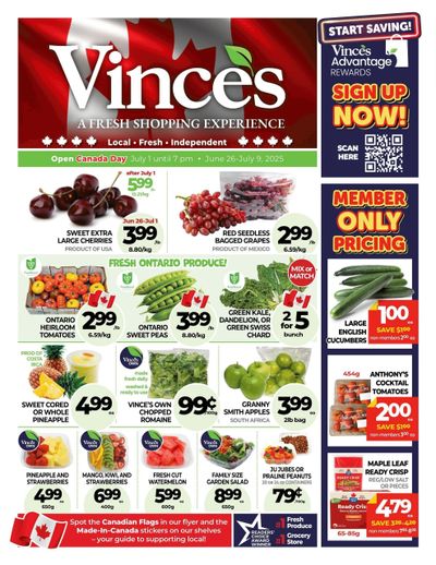 Vince's Market Flyer June 26 to July 9 Vince's Market Flyer June 26 to July 9