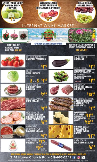 Fred's Farm Fresh Flyer June 25 to July 1 Fred's Farm Fresh Flyer June 25 to July 1