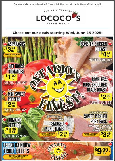 Lococo's Flyer June 25 to 29