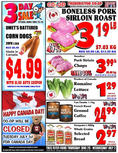 Fredericton Co-op Flyer June 26 to July 2 Fredericton Co-op Flyer June 26 to July 2