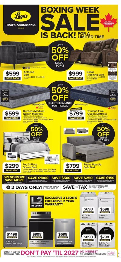 Leon’s Flyer June 26 to July 16 Leon’s Flyer June 26 to July 16