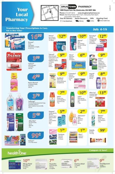 Drug Town Pharmacy Flyer July 4 to 18 Drug Town Pharmacy Flyer July 4 to 18