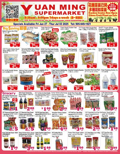 Yuan Ming Supermarket Flyer June 27 to July 3 Yuan Ming Supermarket Flyer June 27 to July 3