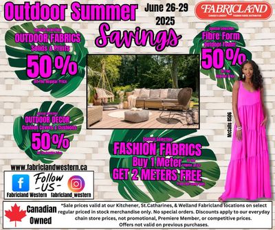 Fabricland (Kitchener, St. Catharines, Welland) Flyer June 26 to 29