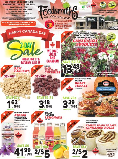 Foodsmiths Flyer June 26 to July 3 Foodsmiths Flyer June 26 to July 3