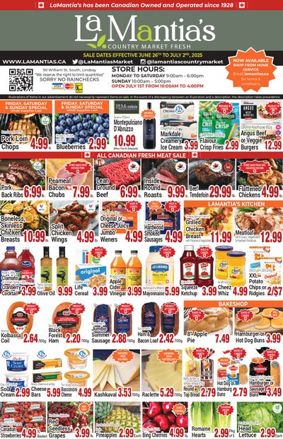 LaMantia's Flyer June 26 to July 2 LaMantia's Flyer June 26 to July 2