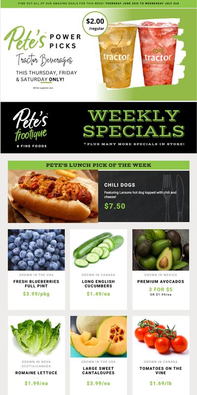 Pete's Fine Foods Flyer June 26 to July 2 Pete's Fine Foods Flyer June 26 to July 2