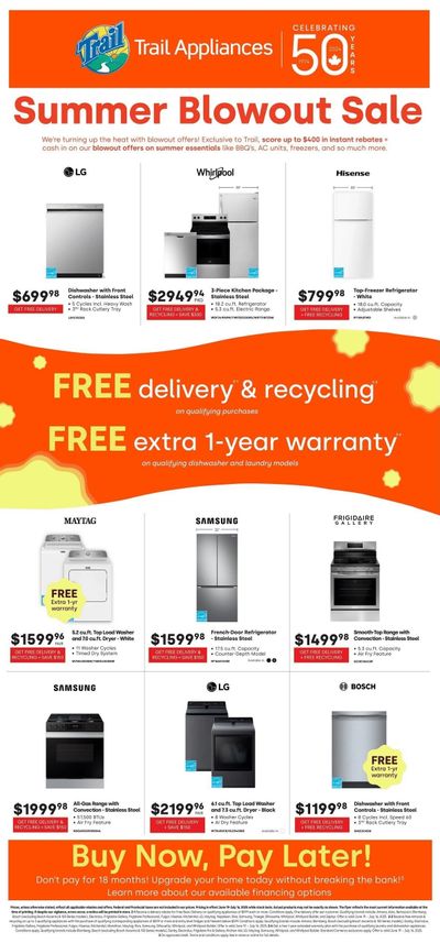 Trail Appliances (BC) Flyer June 19 to July 16 Trail Appliances (BC) Flyer June 19 to July 16