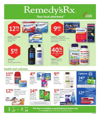 Remedy's RX Monthly Flyer June 27 to July 24 Remedy's RX Monthly Flyer June 27 to July 24