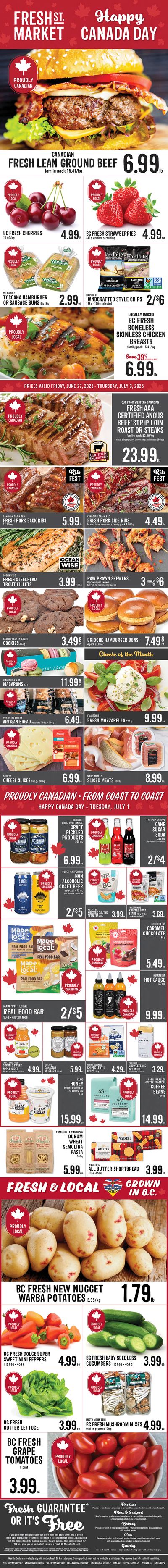 Fresh St. Market Flyer June 27 to July 3 Fresh St. Market Flyer June 27 to July 3
