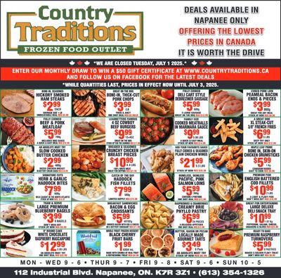 Country Traditions Flyer June 27 to July 3 Country Traditions Flyer June 27 to July 3