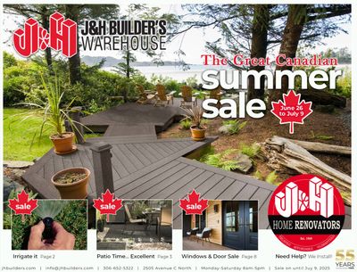 J&H Builder's Warehouse Flyer June 26 to July 9 J&H Builder's Warehouse Flyer June 26 to July 9