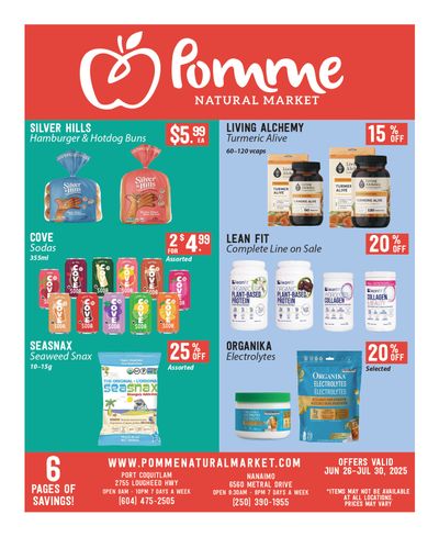 Pomme Natural Market Monthly Specials Flyer June 26 to July 30 Pomme Natural Market Monthly Specials Flyer June 26 to July 30