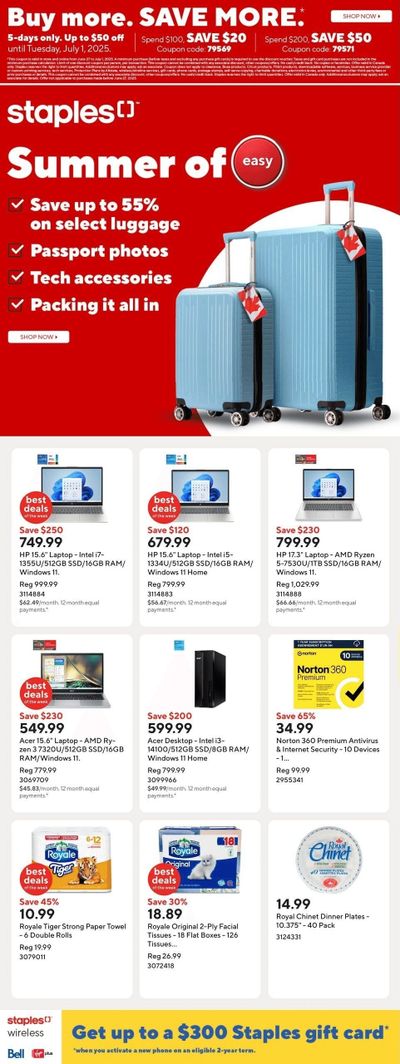 Staples Flyer June 27 to July 3 Staples Flyer June 27 to July 3
