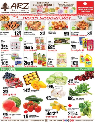 Arz Fine Foods Flyer June 27 to July 3 Arz Fine Foods Flyer June 27 to July 3