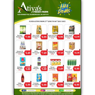 Atiya's Fresh Farm Flyer June 27 to July 6 Atiya's Fresh Farm Flyer June 27 to July 6