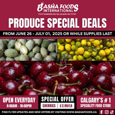 Basha Foods International Produce Deals Flyer June 26 to July 1 Basha Foods International Produce Deals Flyer June 26 to July 1