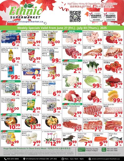 Ethnic Supermarket (Milton) Flyer June 27 to July 3